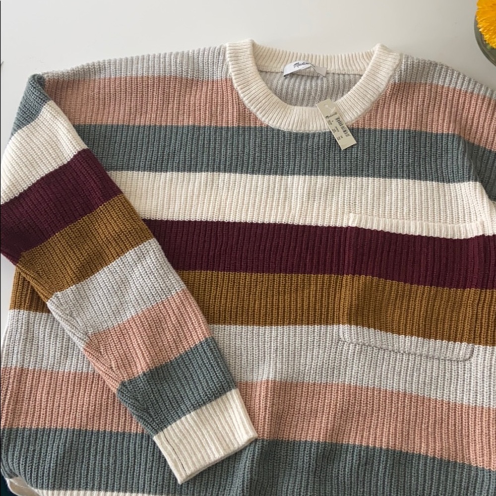 Madewell stripe cozy sweater